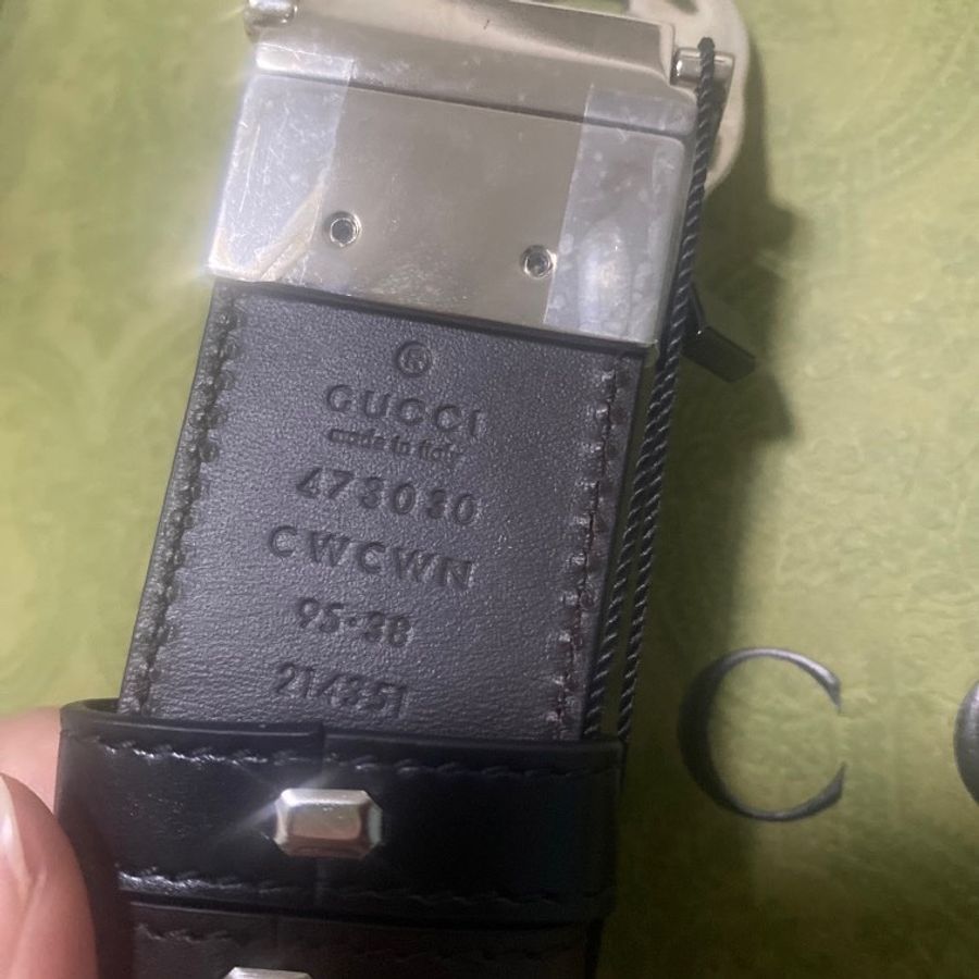 全新GUCCI壓紋皮帶-11