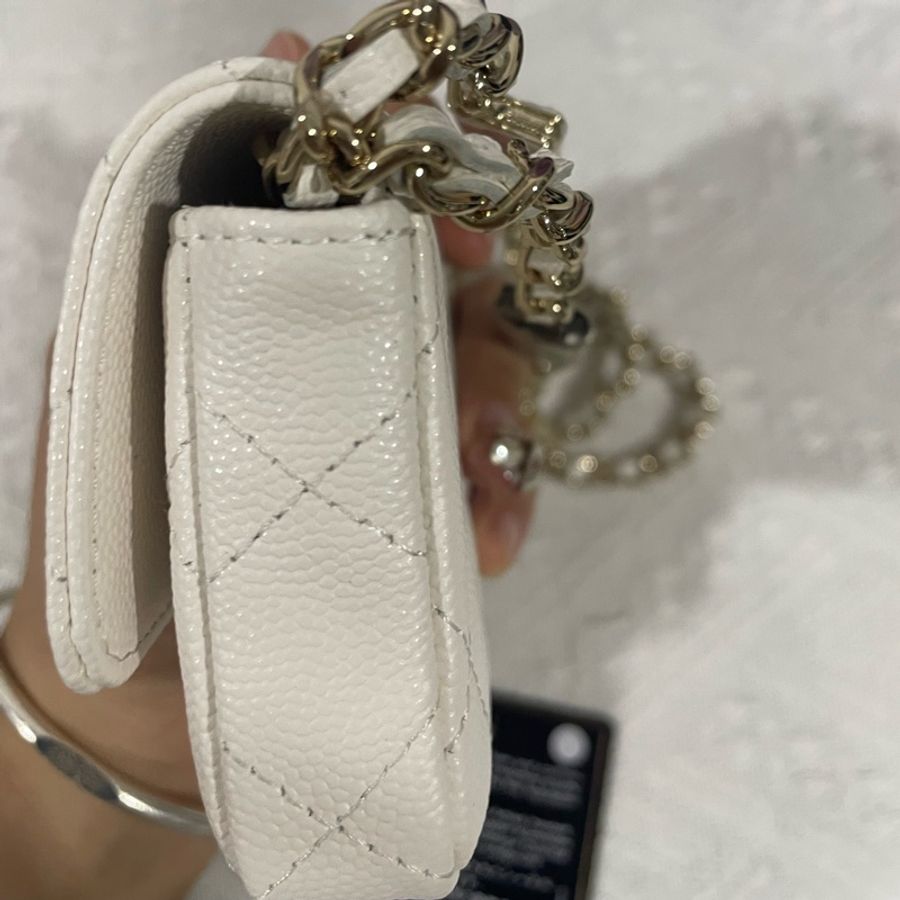 99新Chanel/香奈兒21k woc腰包超美的金屬鏈條 腰挎單肩都可 鐳射31開-4