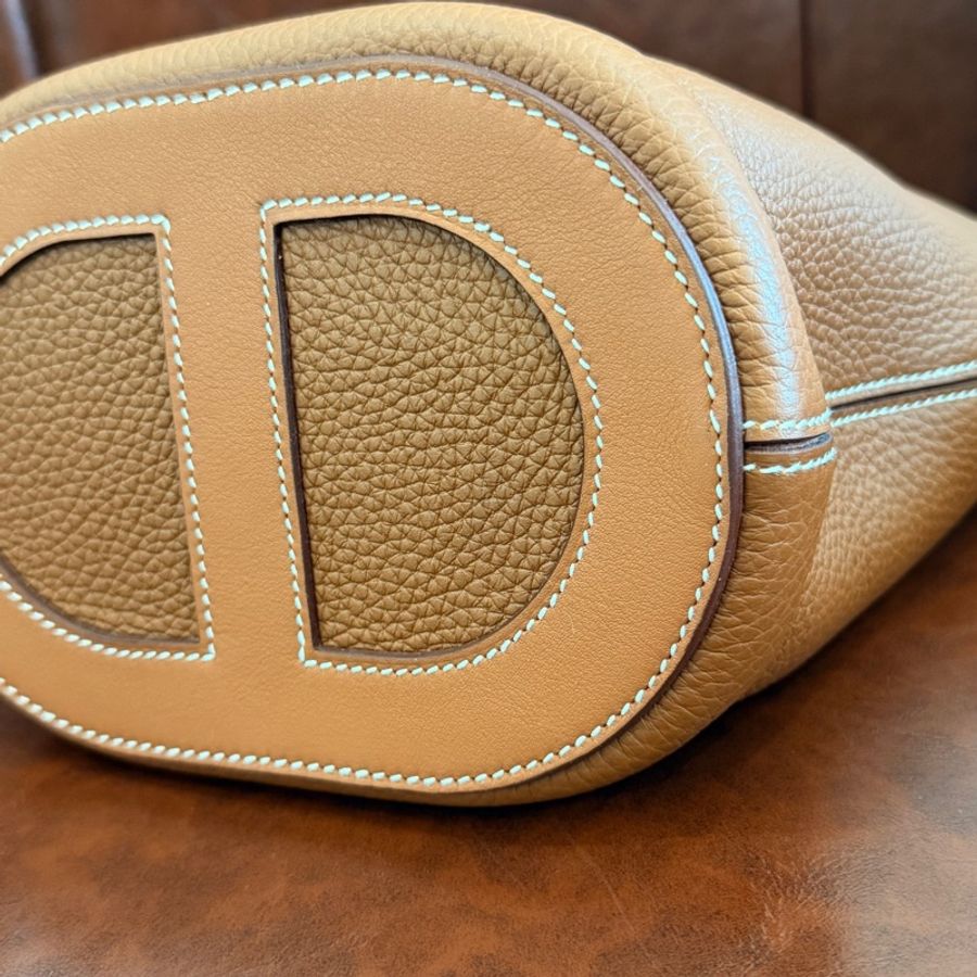 Hermès 愛馬仕 菜籃子金棕色B刻-4