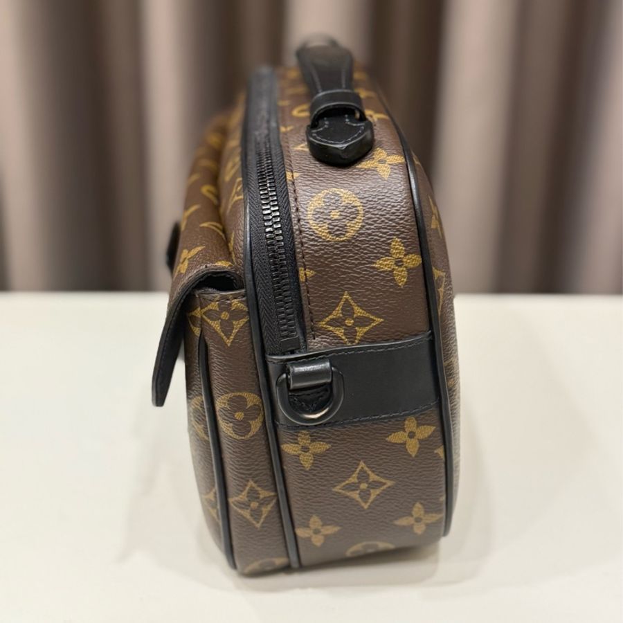 Louis vuitton路易威登 LV經典花紋拉鍊兩用斜背郵差包-2
