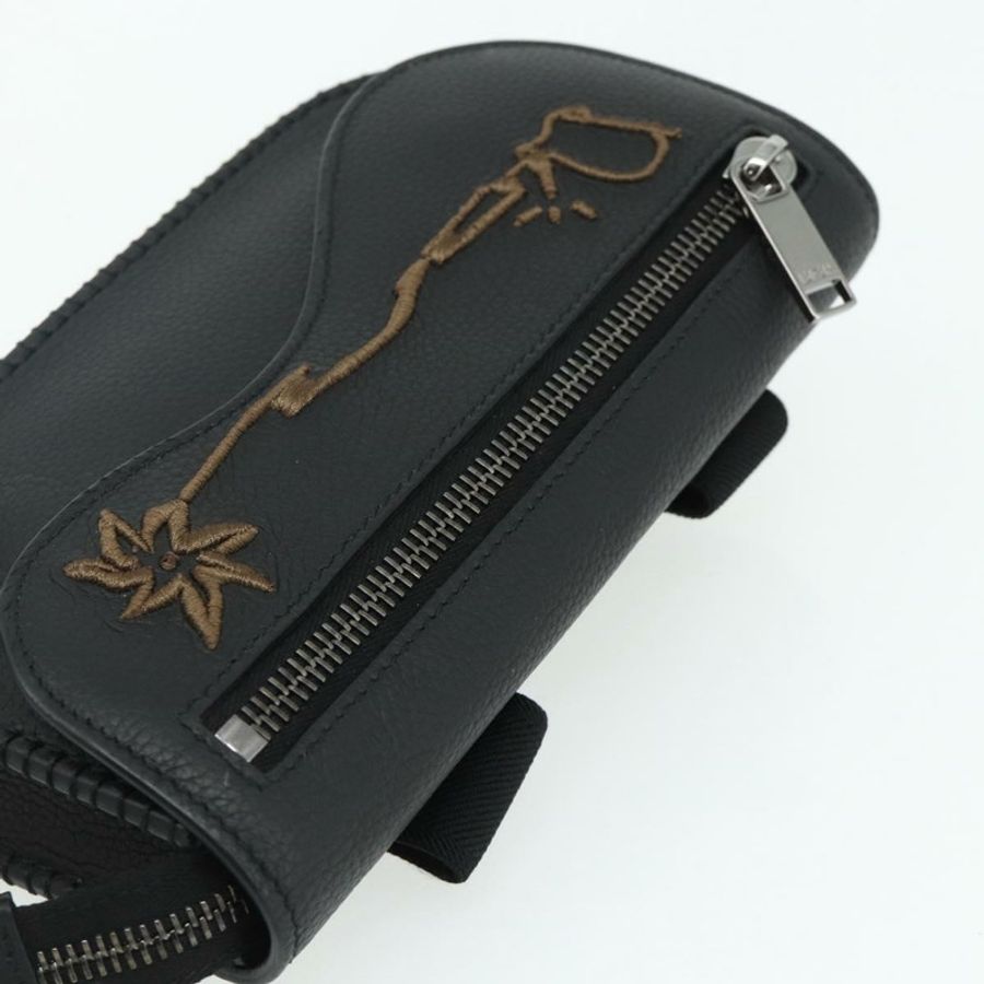 【日本直送】Christian Dior 馬鞍形臂包 Cactus Jack 皮革 黑色 銀色 正品 ka4066A-4