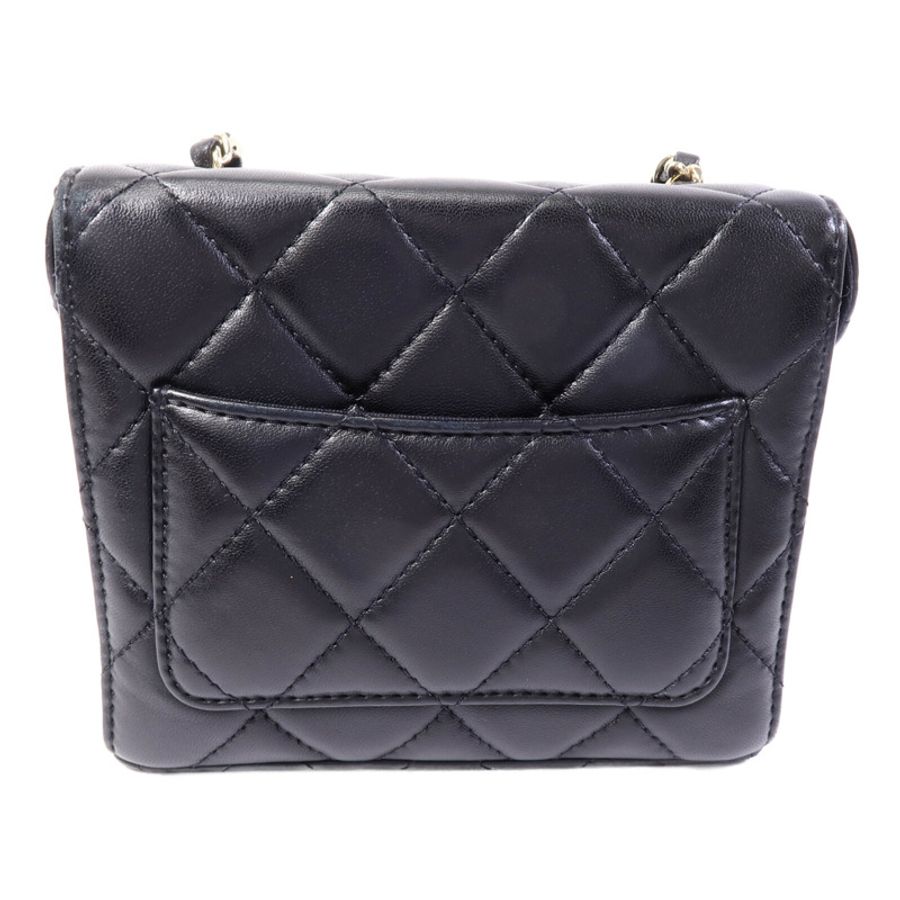 CHANEL 羊皮皮革Chain Shoulder鏈帶肩背袋-1