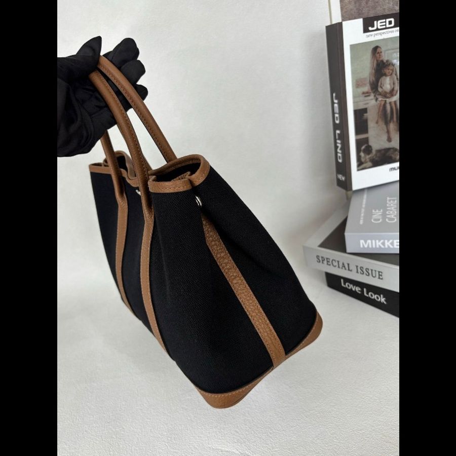 Hermes Garden Party 30
栗子色拼黑色帆布-3