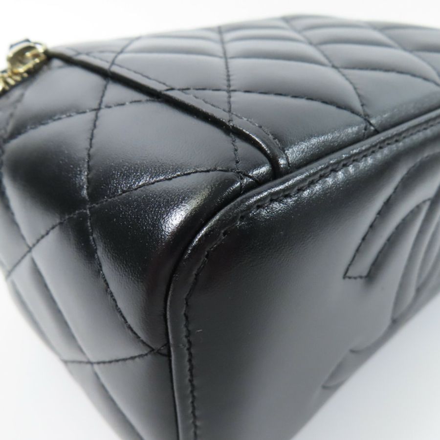CHANEL 羊皮皮革Vanity Case鏈帶肩背袋-13