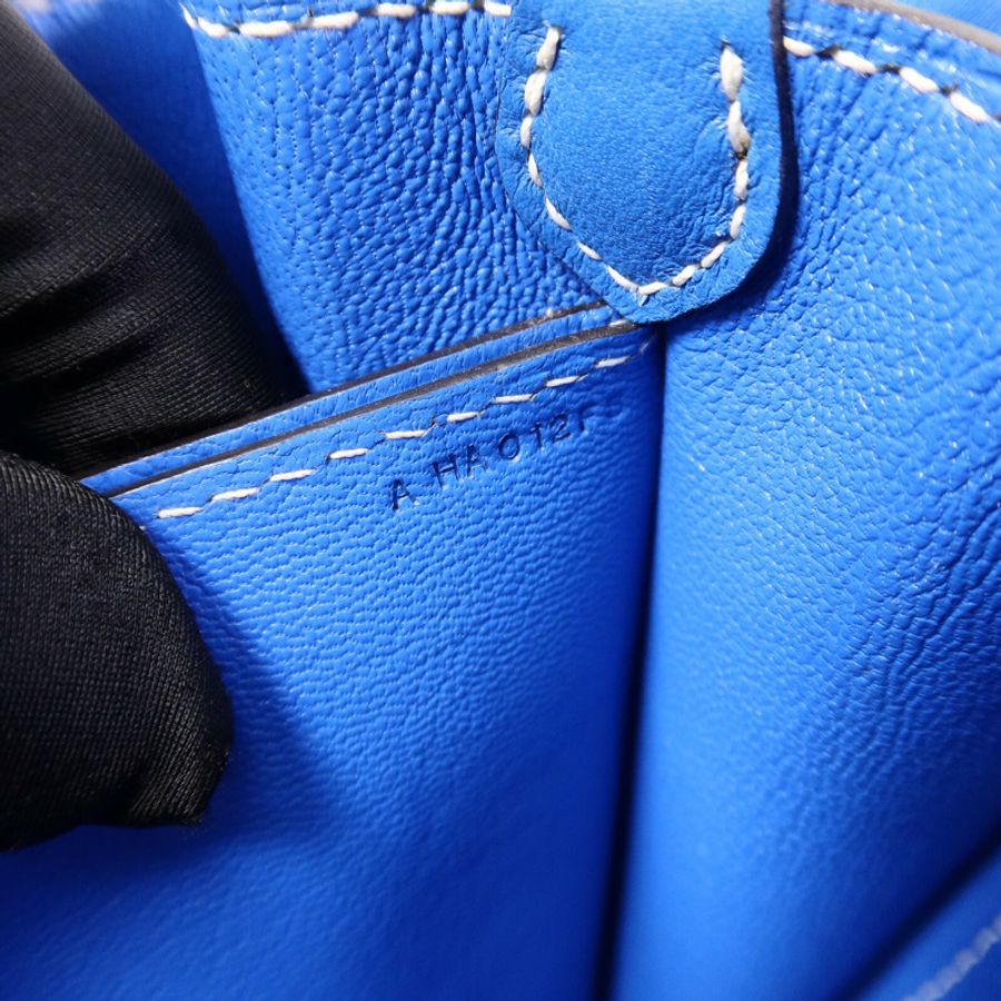 HERMES Evercolor皮革Roulis 23肩背袋Bleu Hydra-6