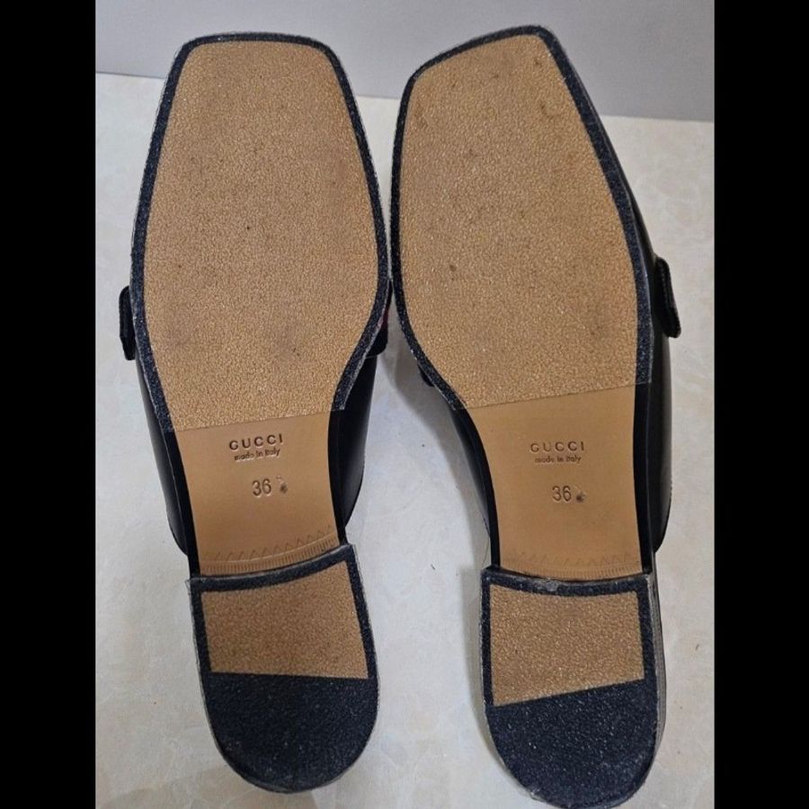 Gucci 經典gucci logo穆勒半拖鞋平底愛心斯文返工鞋 36-37碼-14
