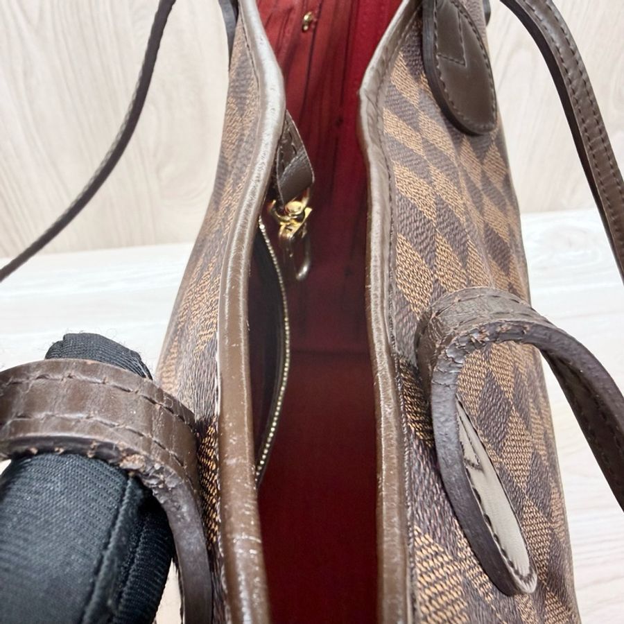 LV🤎棋盤格Neverfull MM托特包-11