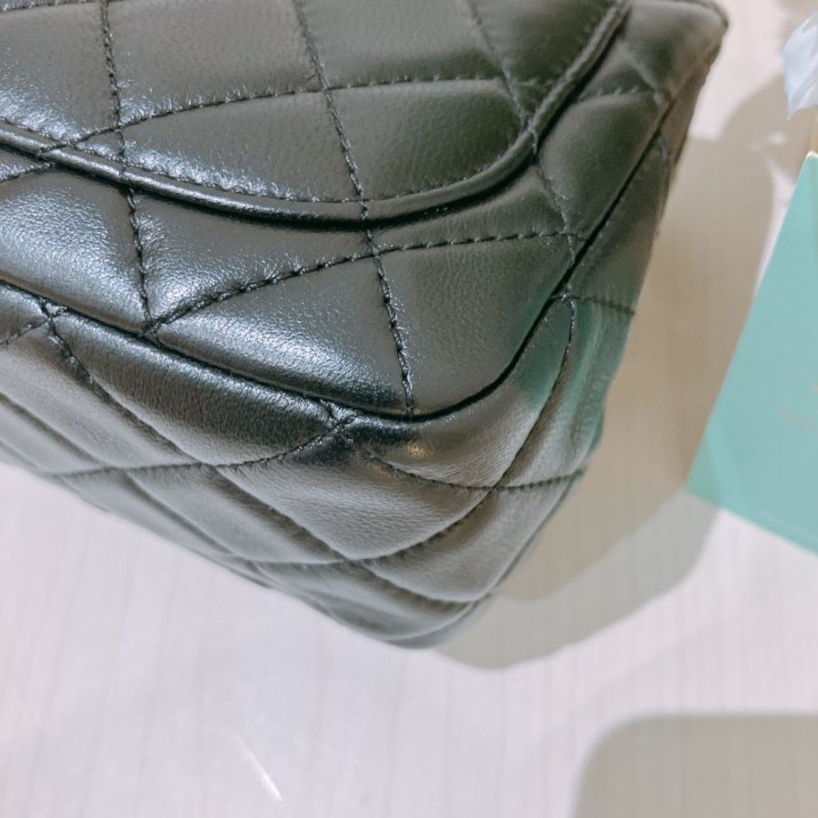 TK2042 Chanel 香奈兒迷你方胖子連金球包包 17cm Mini Square Flap Bag With Gold Ball Lambskin-7