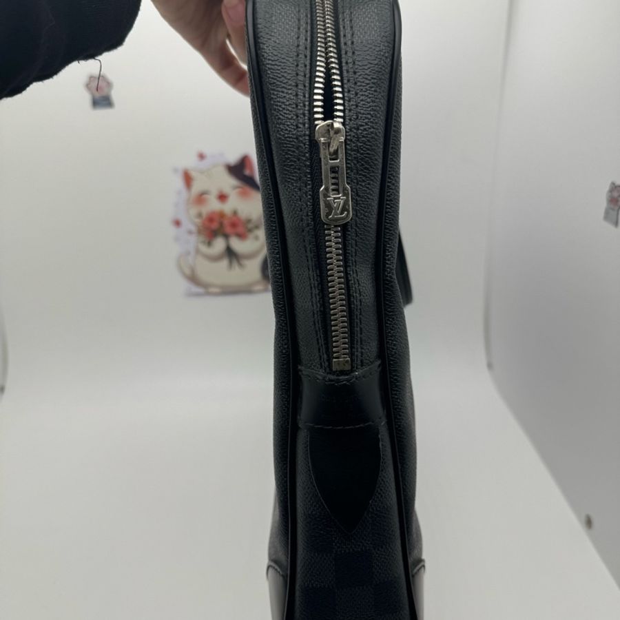 路易威登/Louis Vuitton 棋盤格公文包12年,無肩帶了,有護理。-2