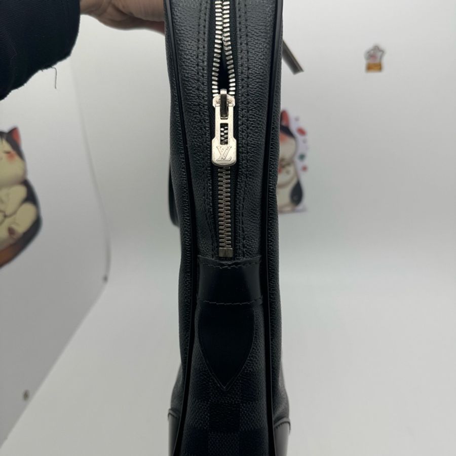 路易威登/Louis Vuitton 棋盤格公文包12年,無肩帶了,有護理。-3