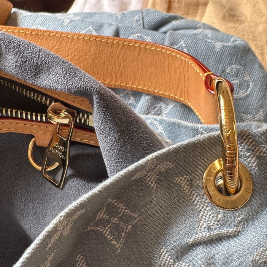 LV Louis Vuitton Daily GM 丹寧牛仔布背包-7