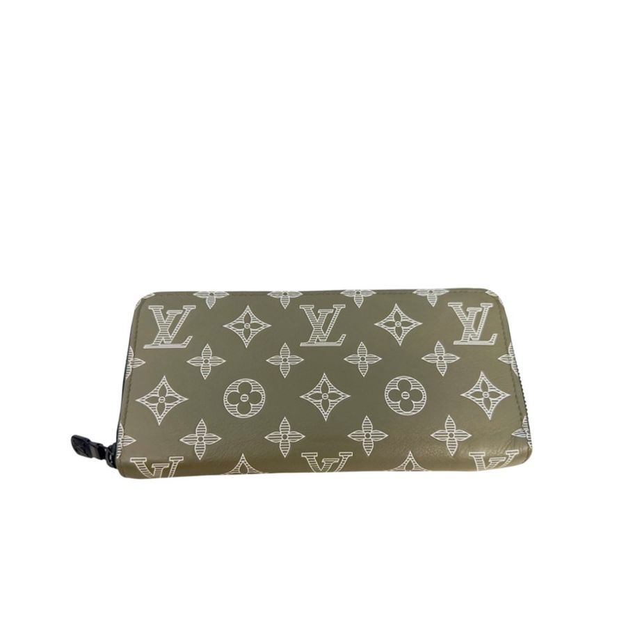 Louis Vuitton 路易威登Lv 長夾 對開長夾 拉鏈長夾 錢包 灰綠色 牛油果綠-0
