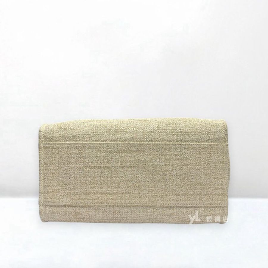 S5432-Chanel 米白拼金大號沙灘包A66941-4