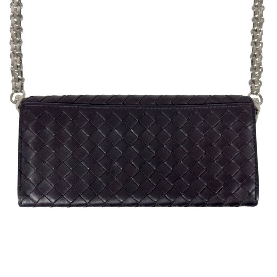 BOTTEGA VENETA *自加鏈>送無品牌扣+無品牌鏈帶* 織皮 斜揹袋-4