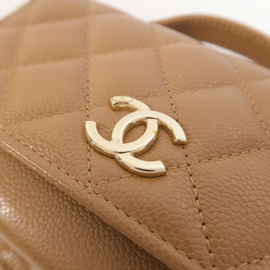CHANEL 牛皮皮革Mini Business Affinity鏈帶肩背袋-8