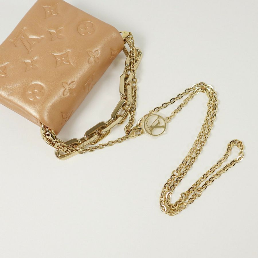 LOUIS VUITTON Monogram Embossed Coussin Belt Bag金扣手挽/腰包兩用袋-6