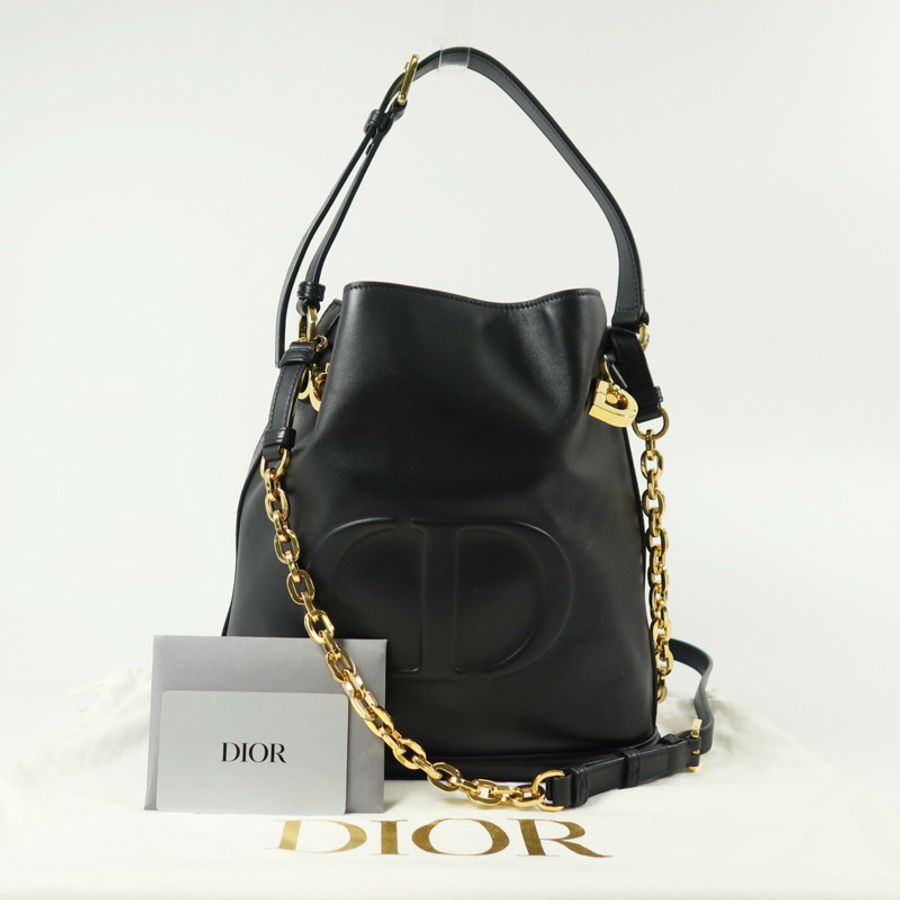 Dior 牛皮皮革Medium C'est Dior Bucket Bag金扣手挽肩背兩用袋-9