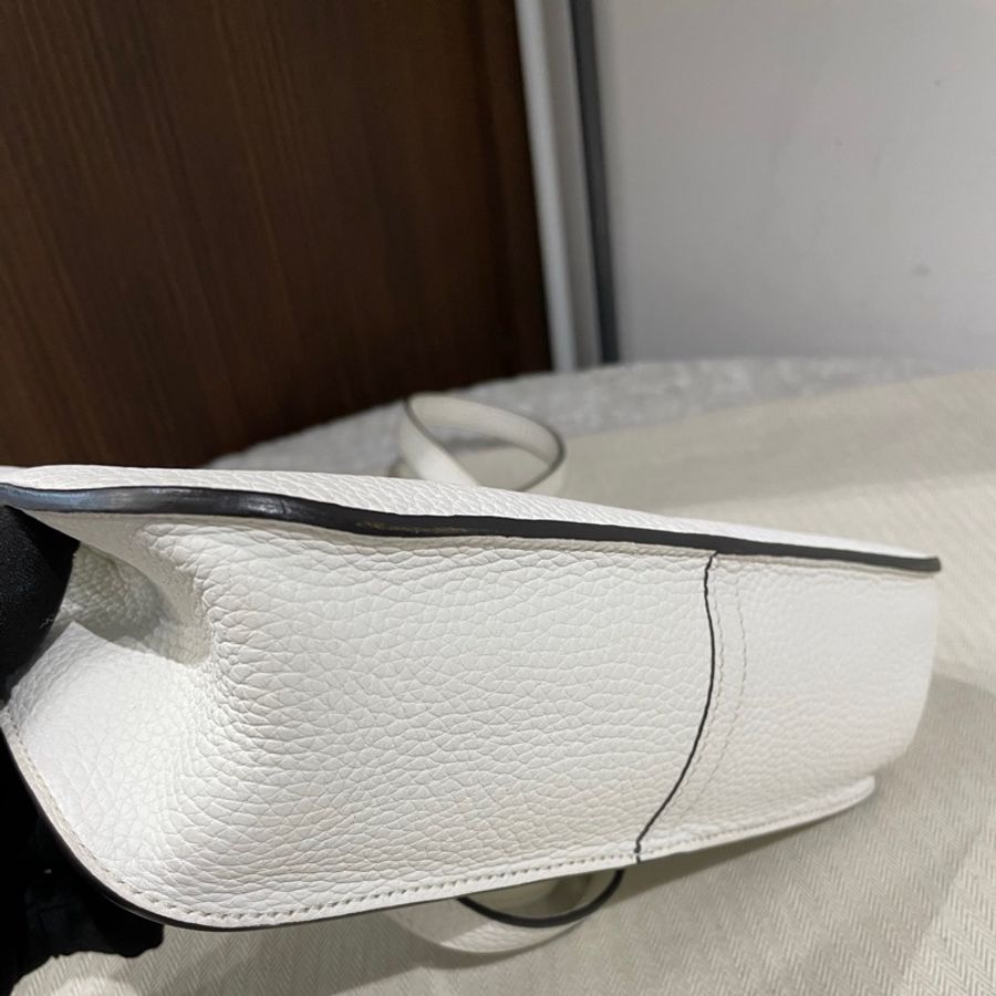 Hermes/愛馬仕 Halzan 25 尺寸24*17*6 新白色內拼氣泡綠超清爽 B刻(2023年) 多種背法-6