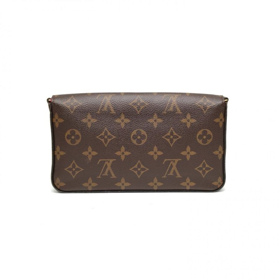LOUIS VUITTON POCHETTEFELICIE三合一鏈條包老花PVC2016肩背包-2