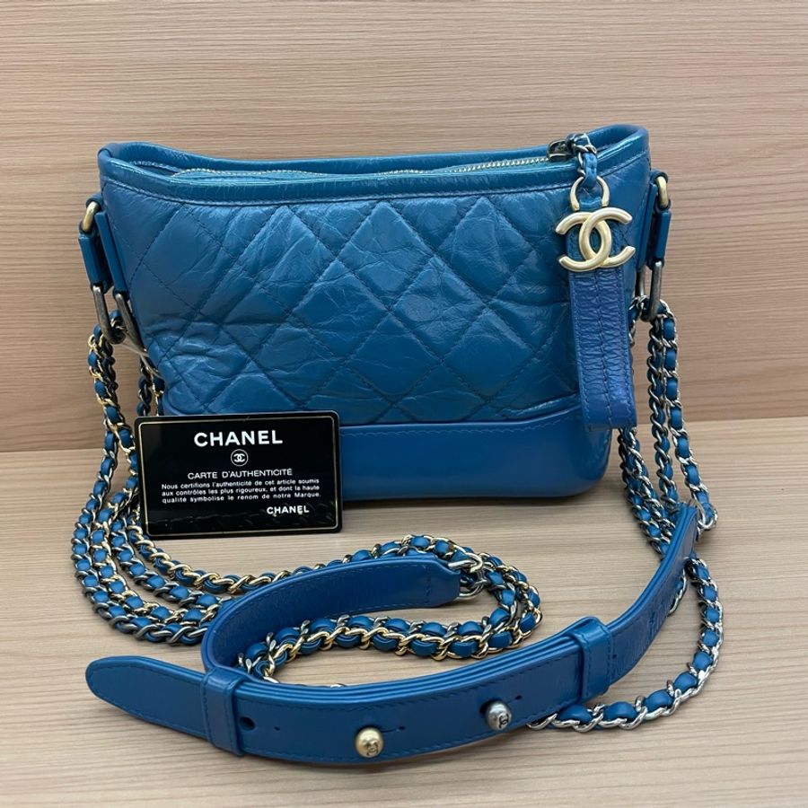 CHANEL香奈儿 流浪包 菱格金銀链 羊皮手提单肩斜挎包 小号 2019年 28開 有卡 有塵袋 無盒子-0
