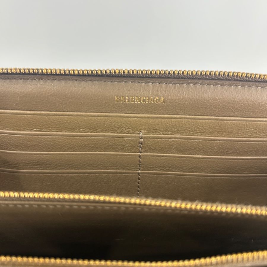 BALENCIAGA 品牌LOGO印花經典拉鍊長夾-11