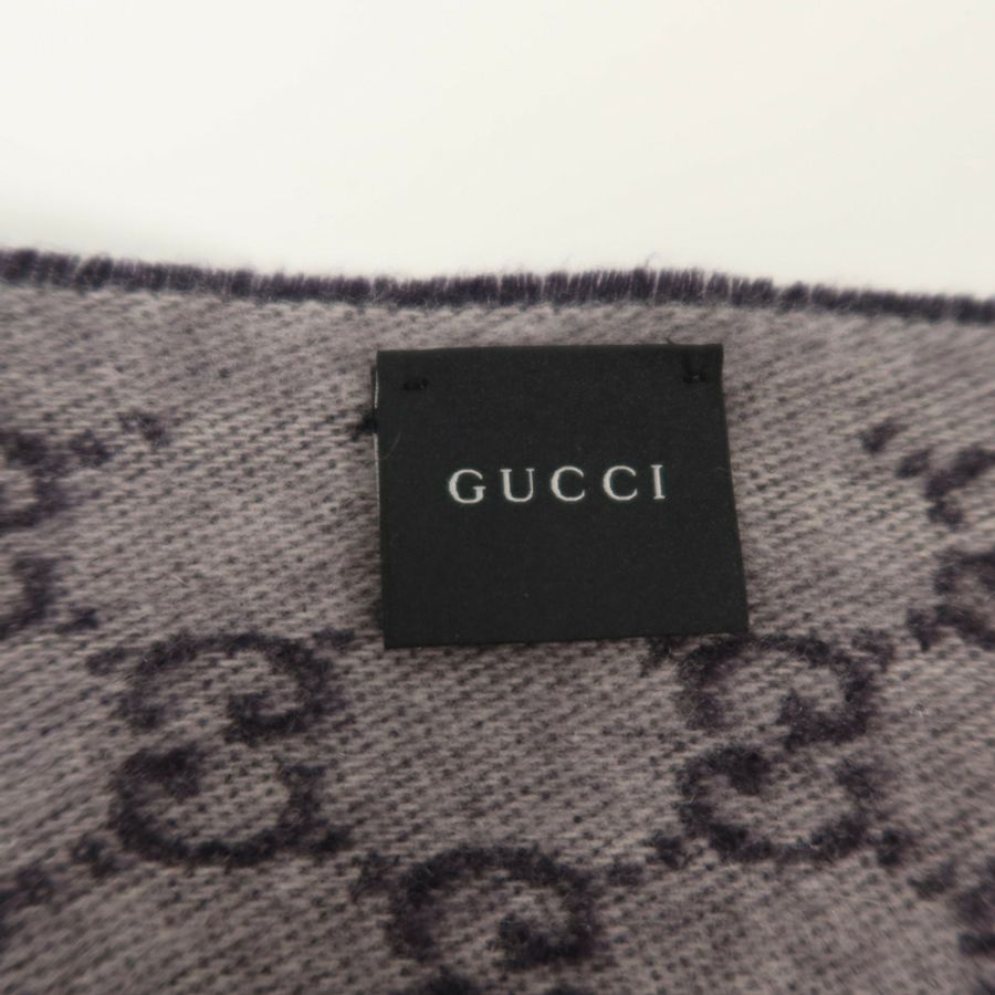 GUCCI 羊絨SC Doubly G Scarf 176.5X35.5圍巾-5