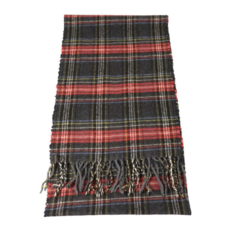 COACH 羊毛/羊絨Tartan Scarf 25.5X170圍巾-3