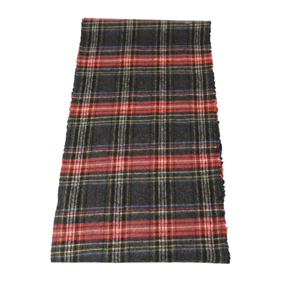 COACH 羊毛/羊絨Tartan Scarf 25.5X170圍巾-4