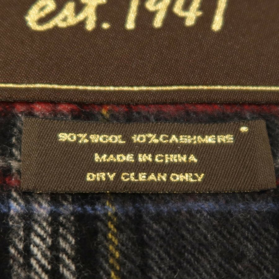 COACH 羊毛/羊絨Tartan Scarf 25.5X170圍巾-6