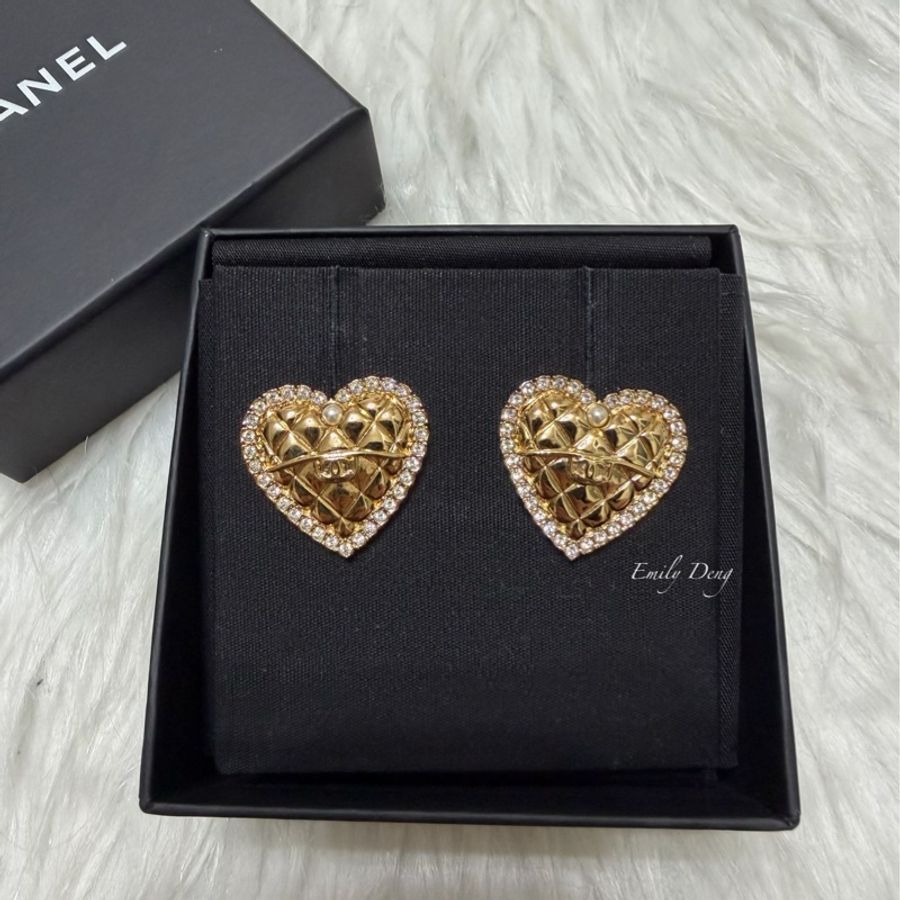 Chanel 手工坊愛心耳環-9