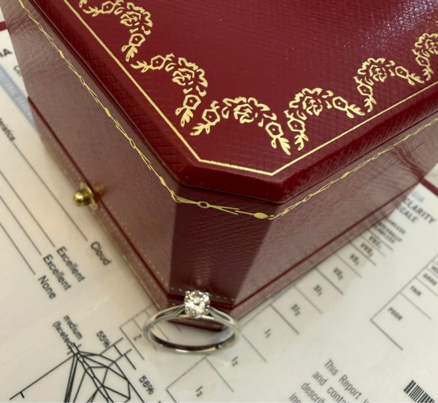 Cartier SOLITAIRE 0.31CT鑽戒-5