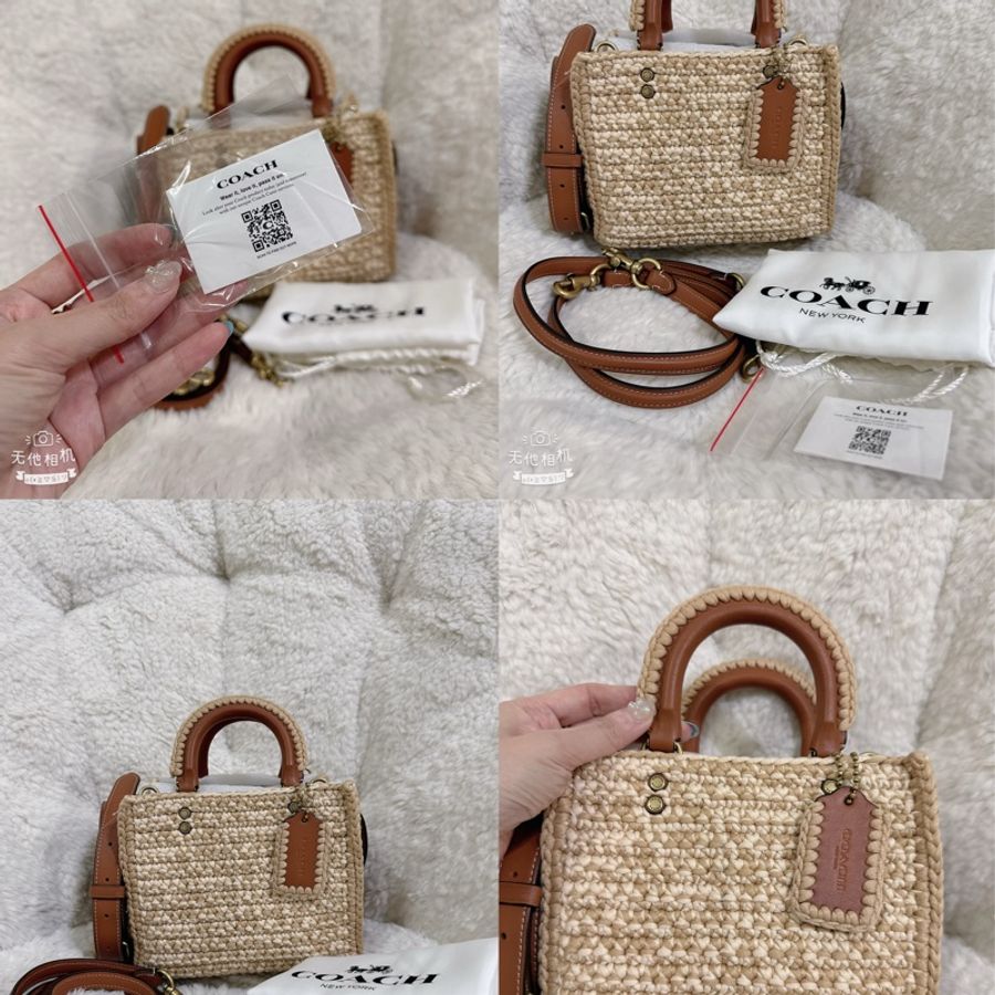 未使用coach Rogue 20針織🧶毛線系列三用包(原價25800元)-2