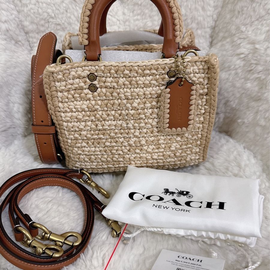 未使用coach Rogue 20針織🧶毛線系列三用包(原價25800元)-28