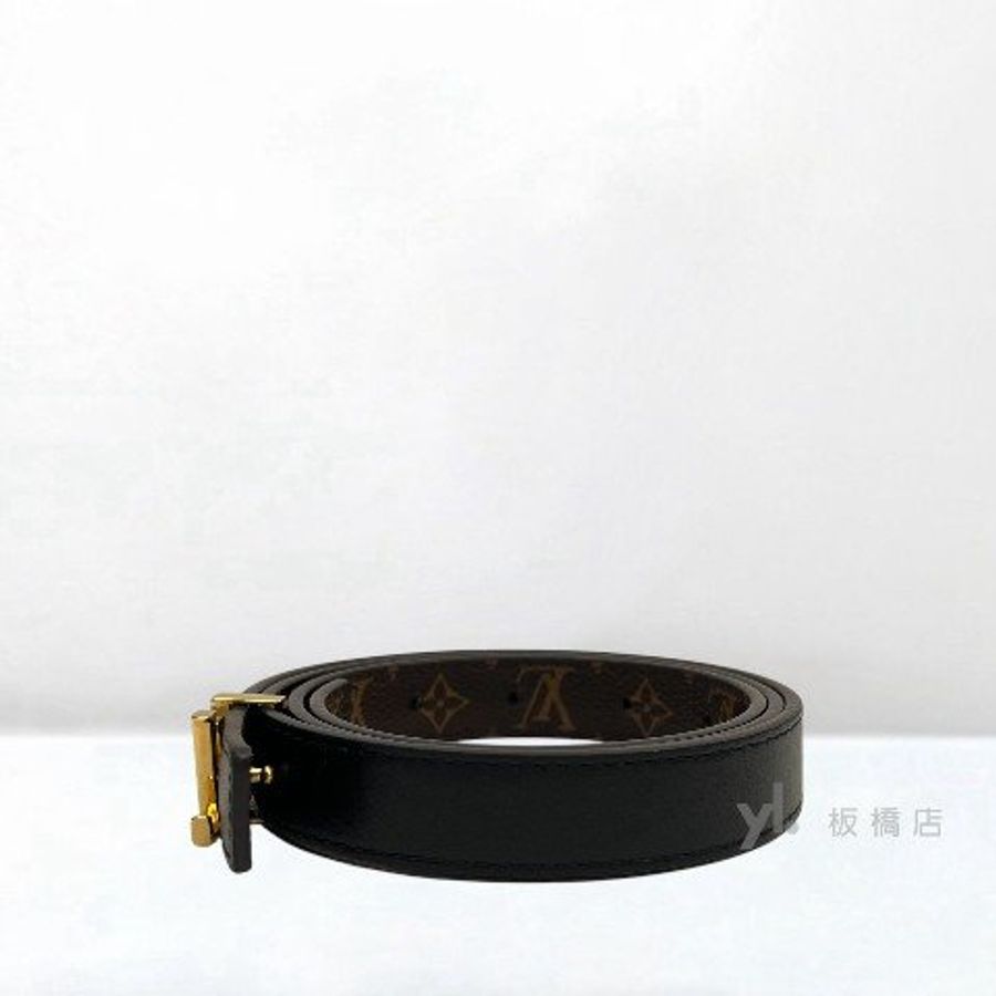 Y1979-LV Iconic 雙面原花拼黑牛皮皮帶M0431V-2
