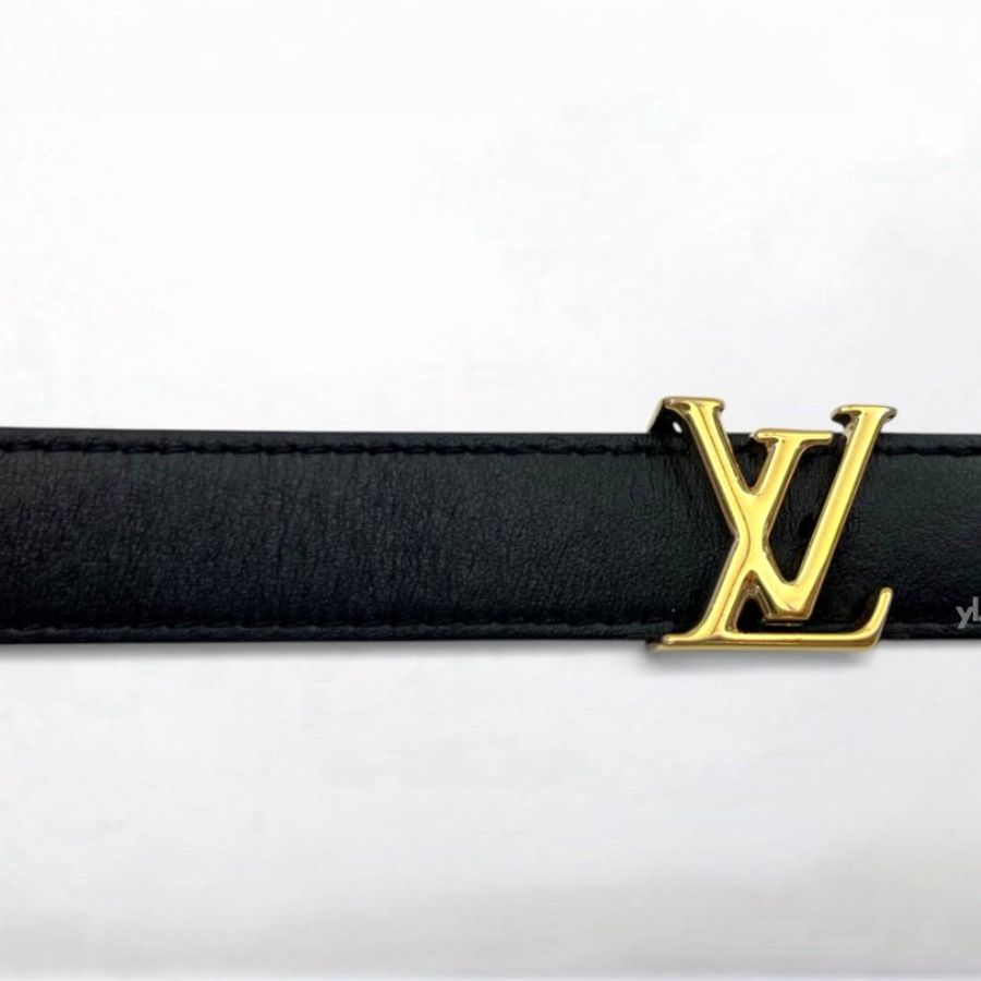 Y1979-LV Iconic 雙面原花拼黑牛皮皮帶M0431V-4