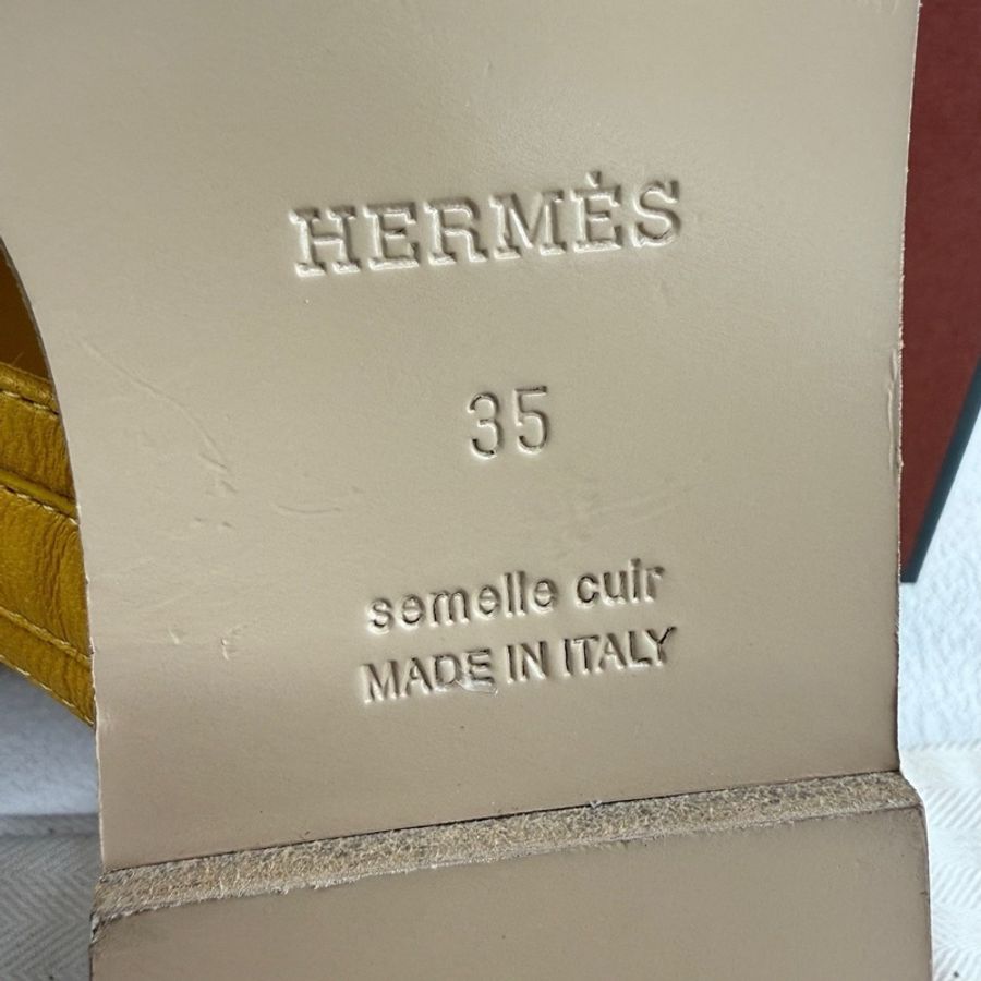 HERMES愛馬仕 Elixir 皮革山羊皮套腳平底 kelly銀扣35碼-9