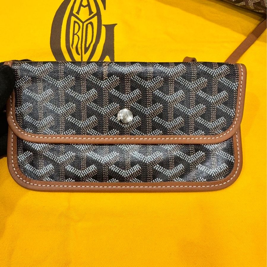 999新 Goyard 戈雅 焦糖托特 Goyardine 帆布 28 x 15 x 34-6