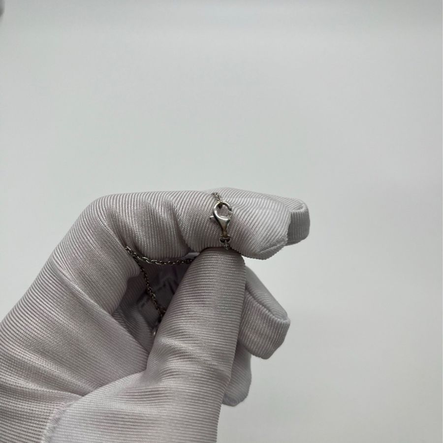 Chanel香奈兒 FIL DE CAMÉLIA系列 白金滿鑽山茶花項鍊,新版刻字-5