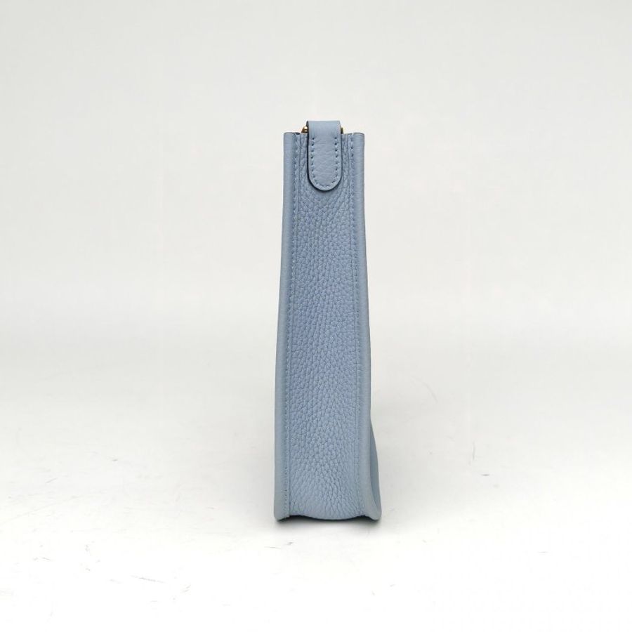 HERMES EvelyneMini16亞麻藍TC皮K2025金扣肩背包-3