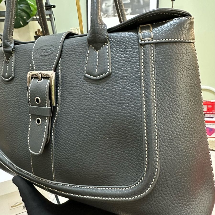 TOD’S 手提肩背包Girelli 荔枝紋托特包 Buckle Tote Bag-1