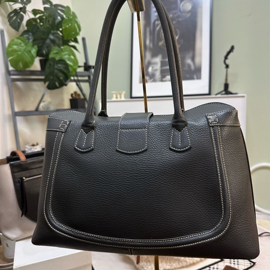 TOD’S 手提肩背包Girelli 荔枝紋托特包 Buckle Tote Bag-7