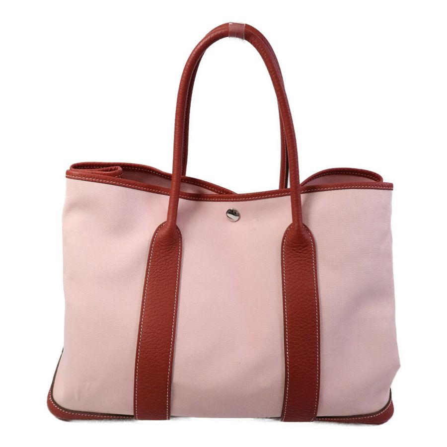 HERMES Canvas Garden Party PM手挽袋Rose Sakura/Rouge Du-1
