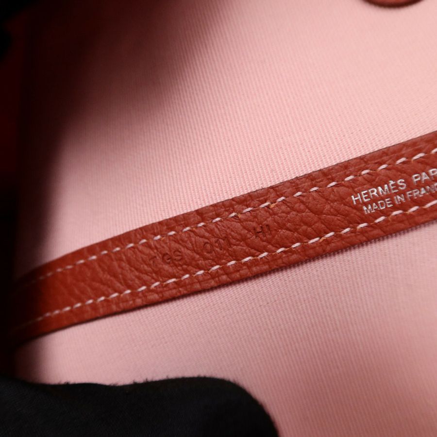 HERMES Canvas Garden Party PM手挽袋Rose Sakura/Rouge Du-6