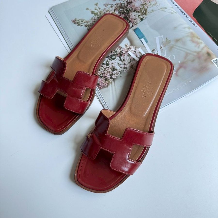 💖不用萬元 Hermes 紅色經典涼拖36.5-0