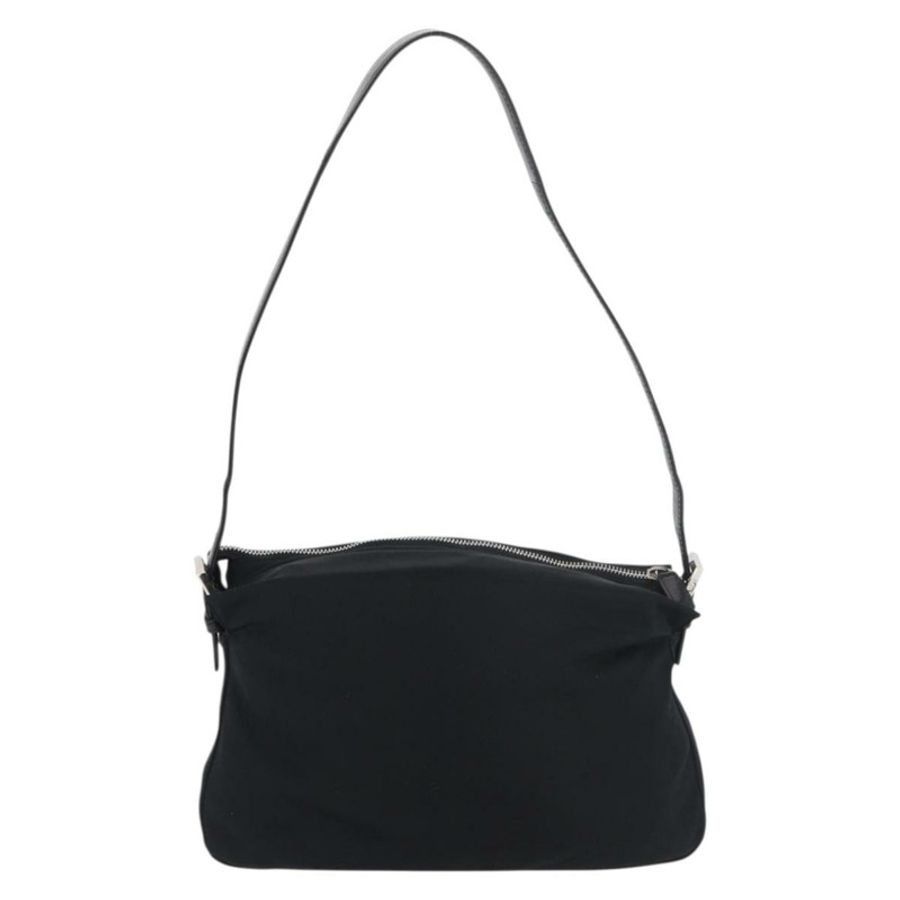 【日本直送】FENDI Mamma Baguette 肩背包 尼龍 黑色 銀色 正品 175505A-1