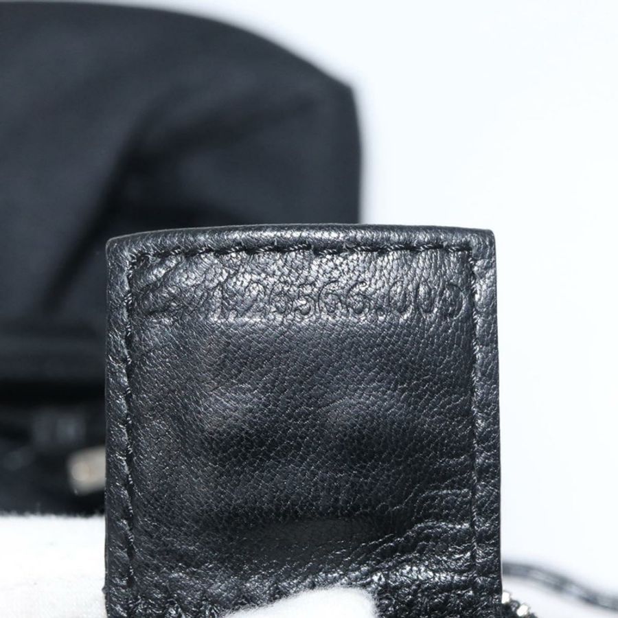 【日本直送】FENDI Mamma Baguette 肩背包 尼龍 黑色 銀色 正品 175505A-11