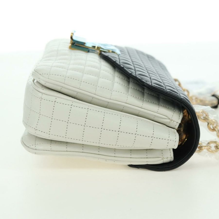 【日本直送】CELINE C 中型鏈條單肩包 皮革 黑色 金色 Auth mr2314SAV-3