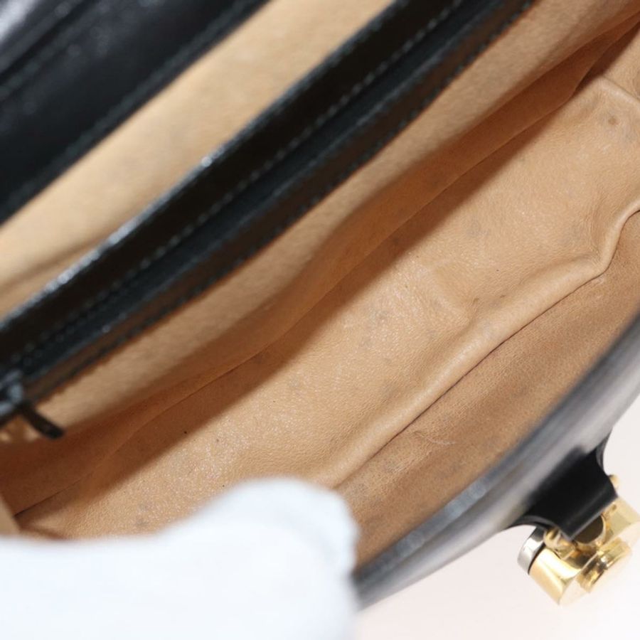 【日本直送】GUCCI Web Sherry Line Jackie 單肩包,黑色金色紅色皮革,正品編號 176825A-11
