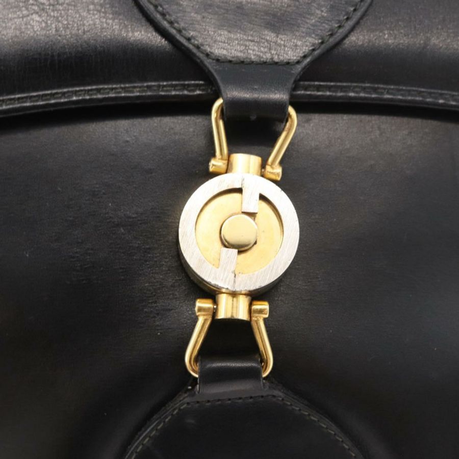 【日本直送】GUCCI Web Sherry Line Jackie 單肩包,黑色金色紅色皮革,正品編號 176825A-16