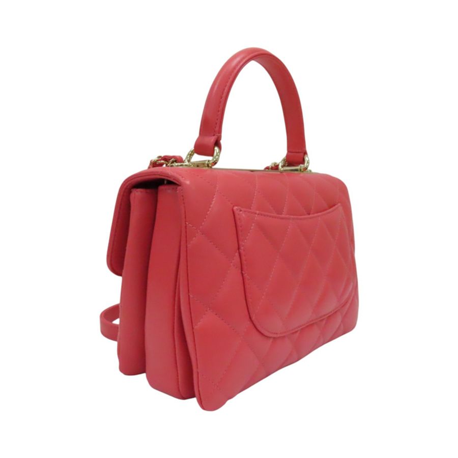 粉色 菱格紋 羊皮 Trendy CC 兩用包 金扣【CHANEL 香奈兒】 A92236-1